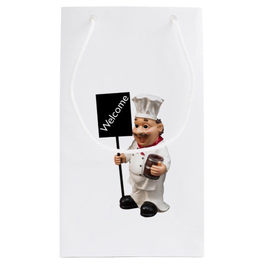 Chef cook - WELCOME-menukaart Klein Cadeauzakje (Achterkant)