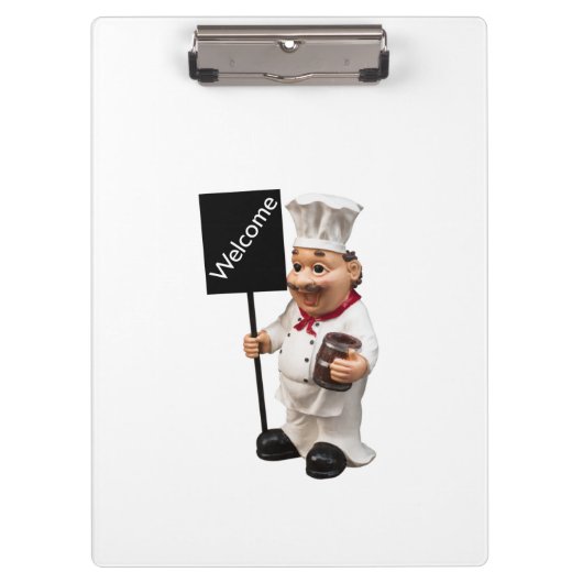 Chef cook - WELCOME-menukaart Klembord (Voorkant)