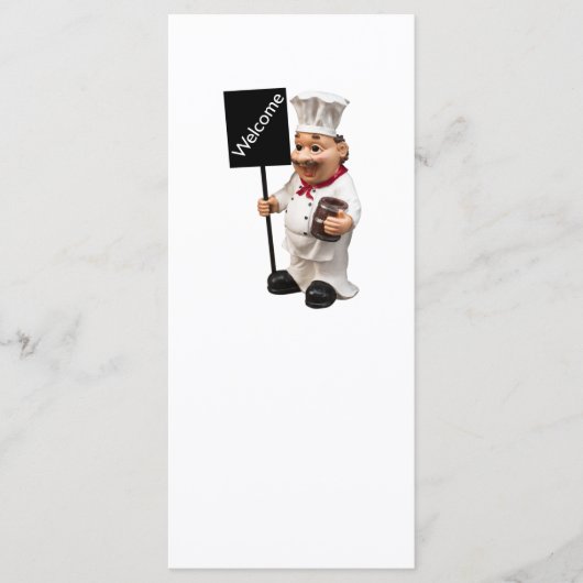 Chef cook - WELCOME-menukaart Menu (Voorkant)