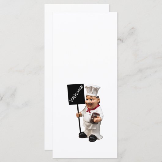 Chef cook - WELCOME-menukaart Menu (Voorkant / Achterkant)