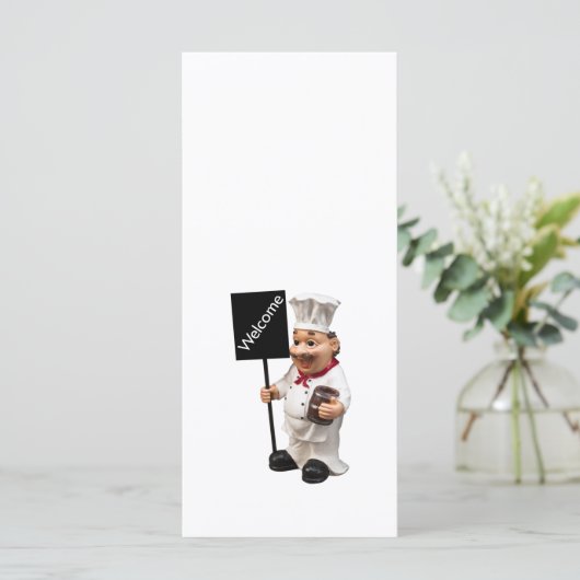 Chef cook - WELCOME-menukaart Menu (Staand voorkant)