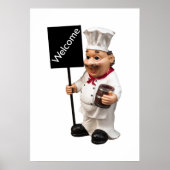 Chef cook - WELCOME-menukaart Poster (Voorkant)