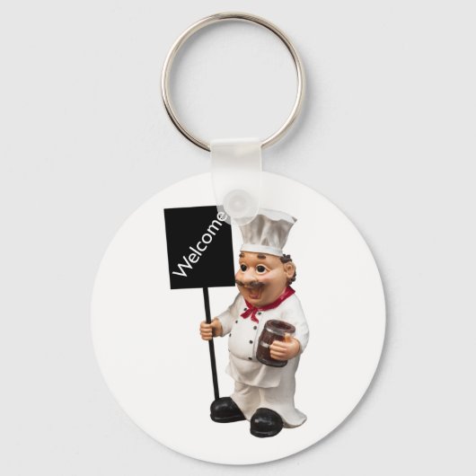 Chef cook - WELCOME-menukaart Sleutelhanger (Voorkant)