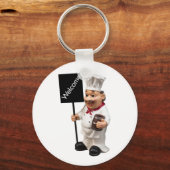 Chef cook - WELCOME-menukaart Sleutelhanger (Voorkant)