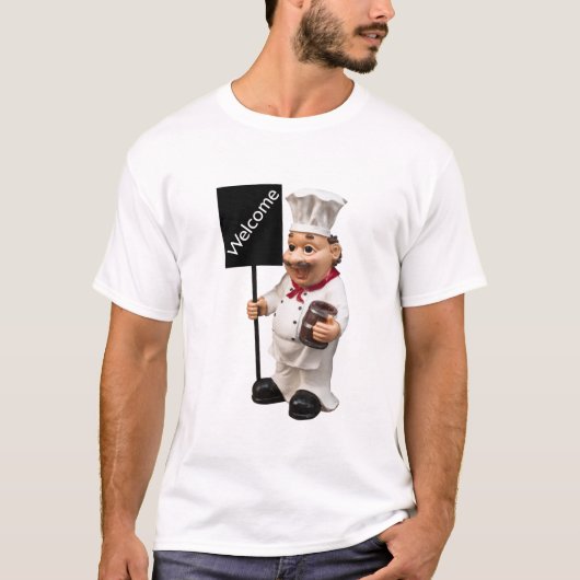 Chef cook - WELCOME-menukaart T-shirt (Voorkant)