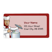 Chef Cooking Etiket (Voorkant)