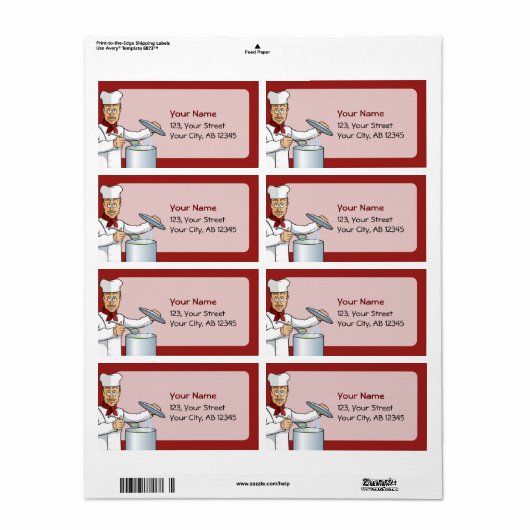 Chef Cooking Etiket (Full Sheet)