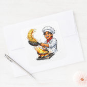 Chef Cooking Fried Rice Sticker (Envelop)
