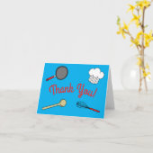 Chef Cooking Kids Verjaardagsfeest Kaart (Gele Bloem)