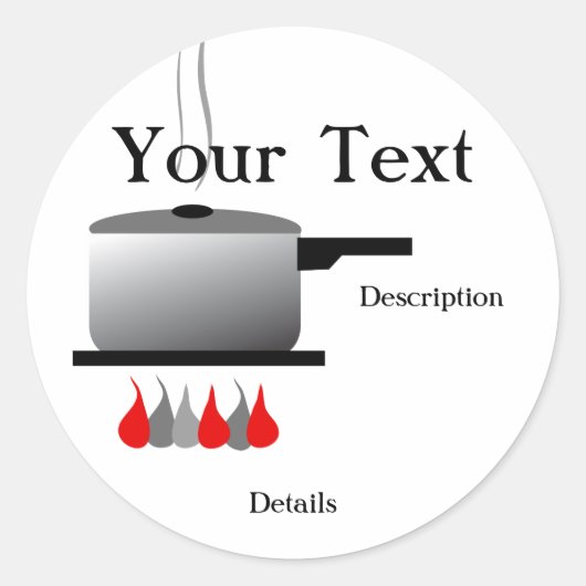 Chef Cooking Pot Sticker (Voorkant)