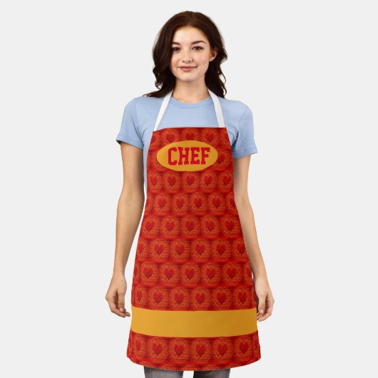 chef corazones schort (Gedragen)