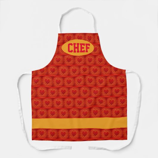 chef corazones schort (Voorkant)