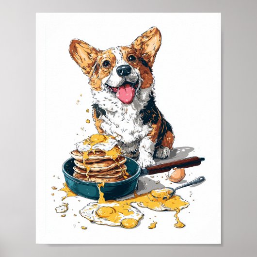 Chef Corgi � Grappige Kookhond Poster (Voorkant)
