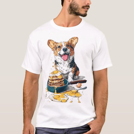 Chef Corgi � Grappige Kookhond T-shirt (Voorkant)