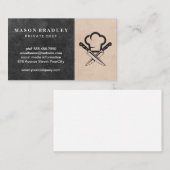 chef | Cross Knives Logo Visitekaartje (Voorkant / Achterkant)