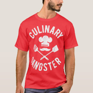 Chef Culinaire Gangster Mannen Vrouwen Koken Pet T-shirt