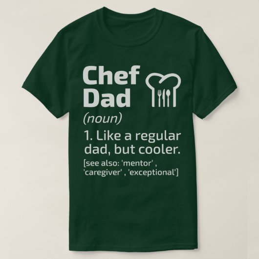 Chef Dad Funny Definition Cook Cooking Lover T-shirt (Design voorkant)