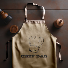 Chef Dad Pet Typography Grilling Lang Schort