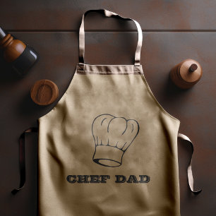 Chef Dad Pet Typography Grilling Lang Schort
