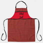 Chef Dad Red en Black Weave Pattern Schorten (Voorkant)