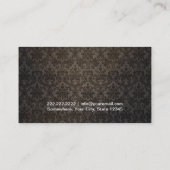 Chef  Damask Antiek Silverware Visitekaartje (Achterkant)