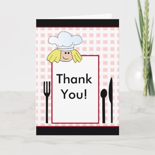Chef dank u bedankkaart (Voorkant)