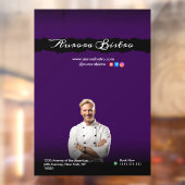  Chef Dark Violet with Black Shadows Raamsticker (Vel 2)