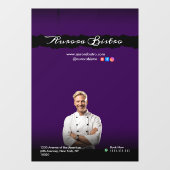  Chef Dark Violet with Black Shadows Raamsticker (Vel)