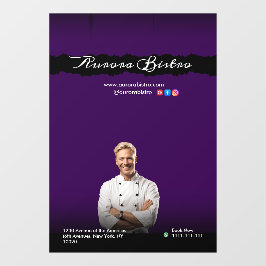  Chef Dark Violet with Black Shadows Raamsticker