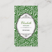 Chef de Cuisine - Retro Paisley Pattern Visitekaartje (Voorkant)