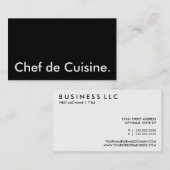 Chef de Cuisine. Visitekaartje (Voorkant / Achterkant)