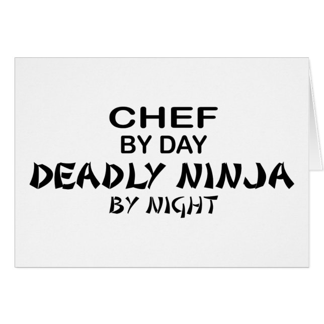 Chef Deadly Ninja bij nacht (Voorkant Horizontaal)