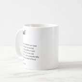 Chef Definitie Grappige Kookspecialist Koffiemok (Voorkant links)