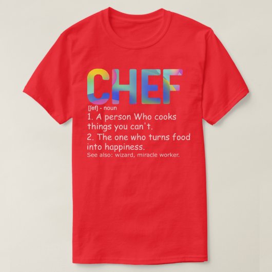 Chef Definition Chef & Cook Funny Cooking Culinal T-shirt (Design voorkant)