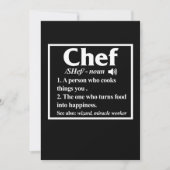 Chef Definition Cook Cooking Kitchen Food Maker Bedankkaart (Voorkant)