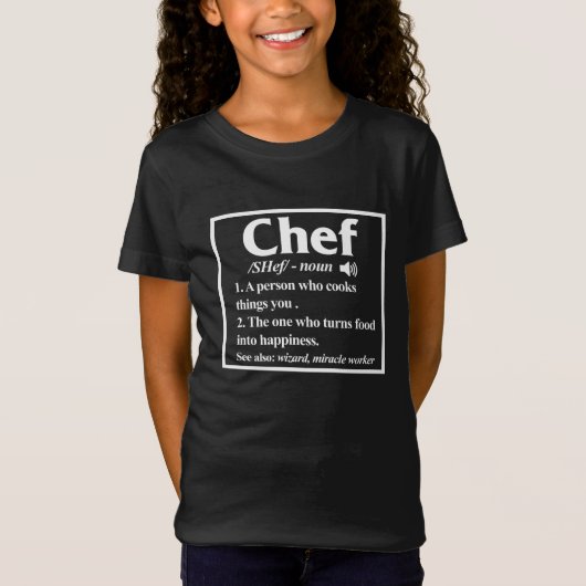 Chef Definition Cook Cooking Kitchen Food Maker T-shirt (Voorkant)
