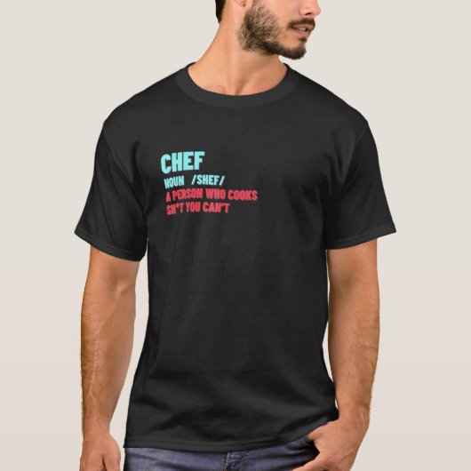 Chef Definition Cooking Cook 1 T-shirt (Voorkant)