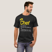 Chef Definition Funny Cook Cooking for Chefs T-shirt (Voorkant volledig)