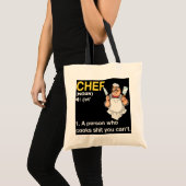 Chef Definition Funny Cook Cooking Tote Bag (Voorkant (product))