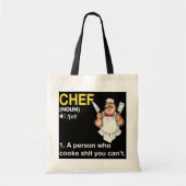 Chef Definition Funny Cook Cooking Tote Bag (Voorkant)