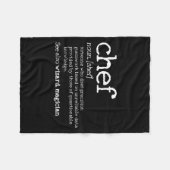 Chef Definition - Funny Dictionary Cooking Gift Ta Fleece Deken (Voorkant (Horizontaal))