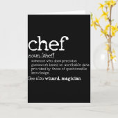 Chef Definition - Funny Dictionary Cooking Gift Ta Kaart (Gele Bloem)