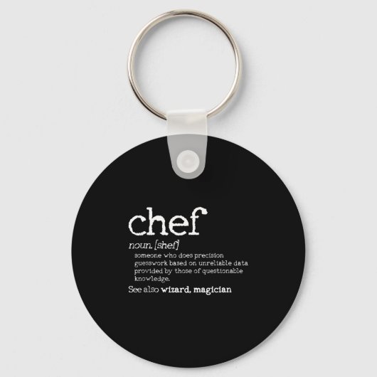 Chef Definition - Funny Dictionary Cooking Gift Ta Sleutelhanger (Voorkant)