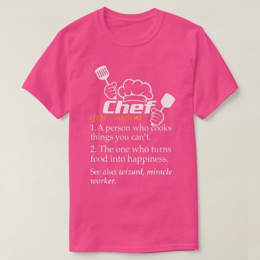 Chef Definition Funny Line Gezegde Cook Cooking Gi T-shirt (Design voorkant)