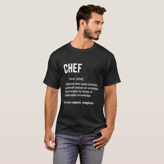 Chef Definition Shirt Koken voor Chefs T Shirt (Voorkant volledig)
