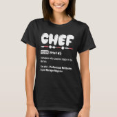 Chef Definition T Shirt - Funny Cooking Gift Chef (Voorkant)