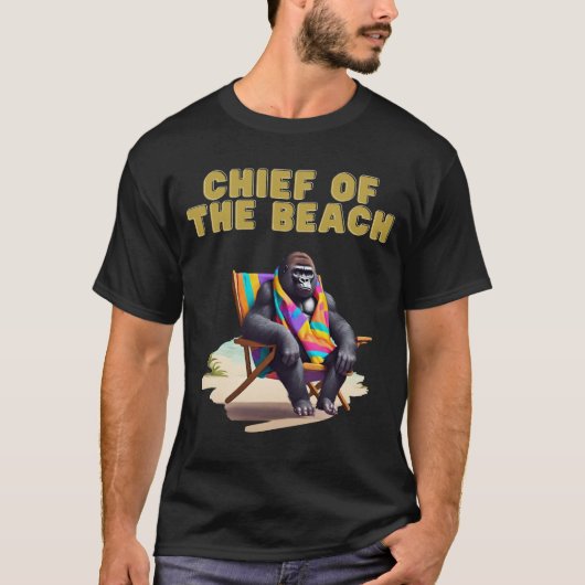Chef des Strandes - CHIEF OF THE BEACH - Gorilla T-shirt (Voorkant)