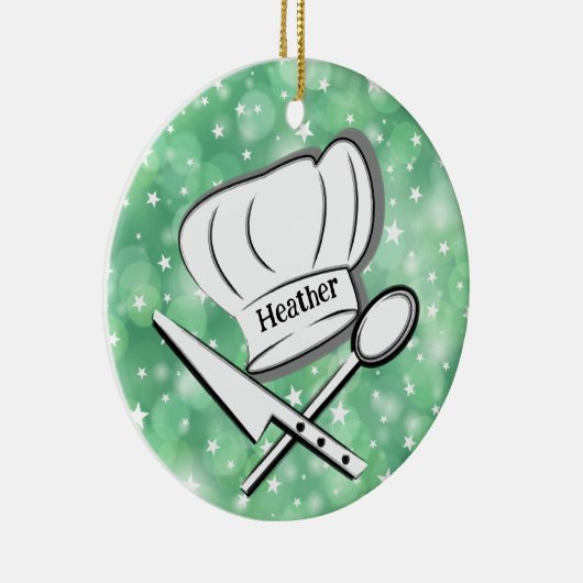 Chef Design Ceramic Ornament (Rechts)