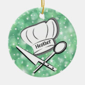 Chef Design Ceramic Ornament (Voorkant)