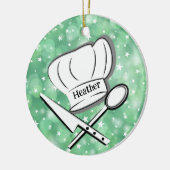 Chef Design Ceramic Ornament (Links)